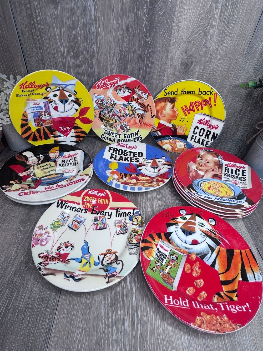 Kellogg’s Vintage Advertising Ceramic Plates | Set of 12 | Rare Find!